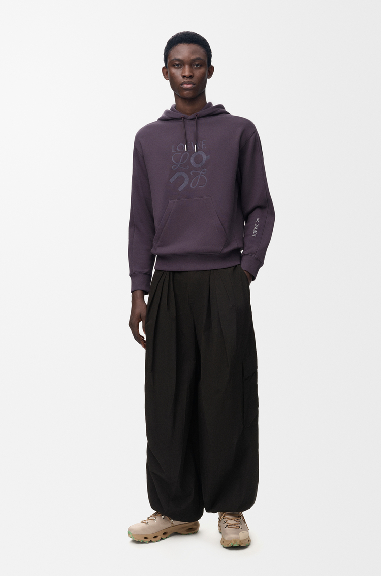 LOEWE Hoodie in cotton Purple