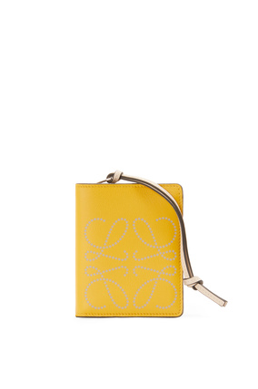 LOEWE Brand compact zip wallet in calfskin Mustard/Light Oat plp_rd