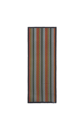 LOEWE Anagram lines scarf in wool, silk and cashmere Black/Khaki Green plp_rd
