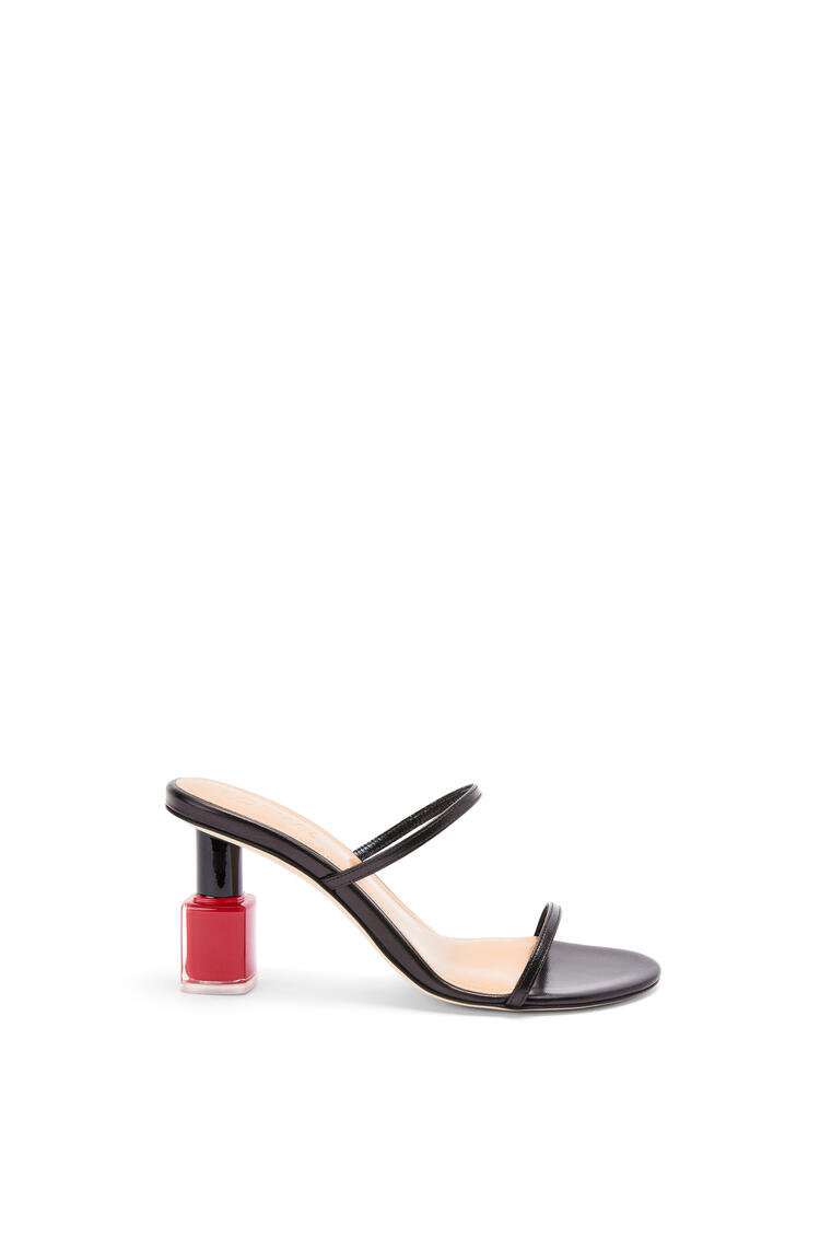 LOEWE Nail polish sandal in goatskin Black pdp_rd