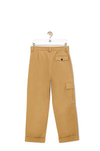 LOEWE Cropped cargo trousers in cotton Beige pdp_rd