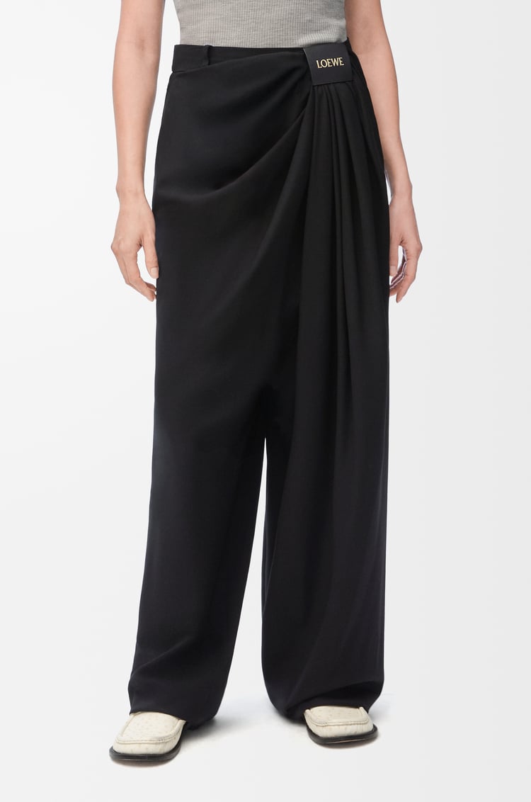 LOEWE Draped trousers in wool Black