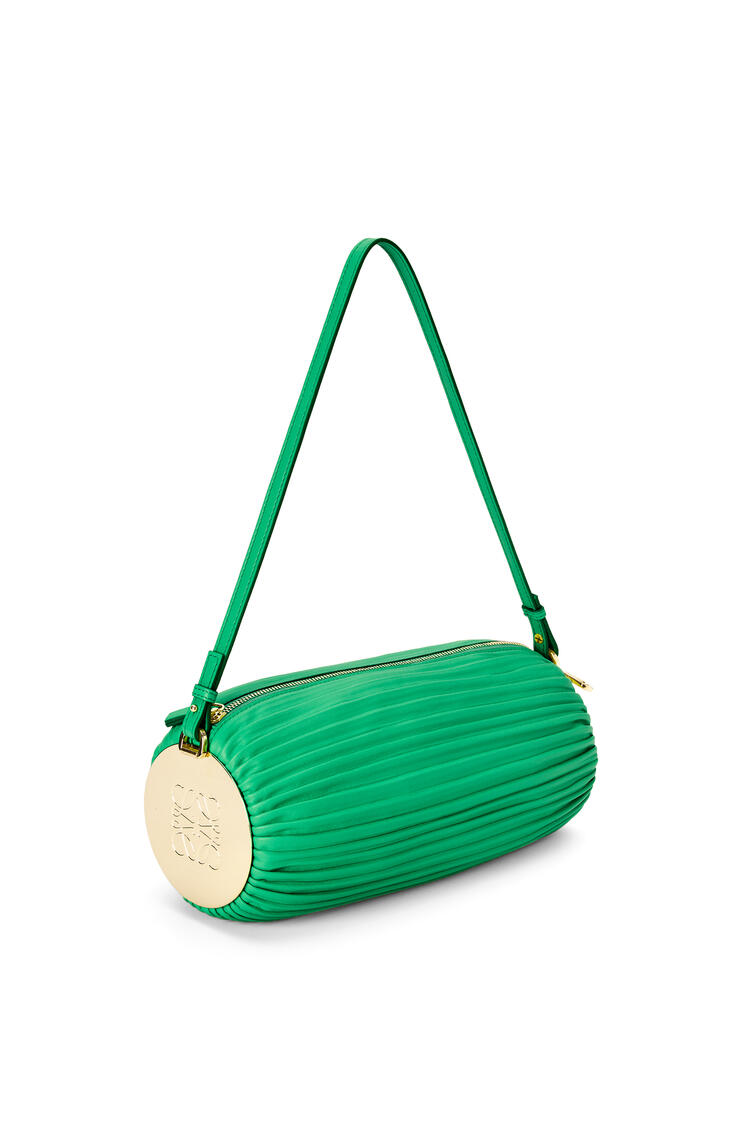 LOEWE Bracelet pouch in pleated nappa Jungle Green