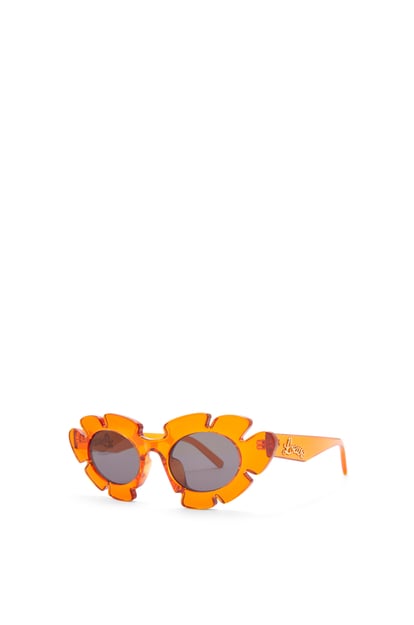 LOEWE Flower sunglasses in injected nylon Transparent Orange plp_rd