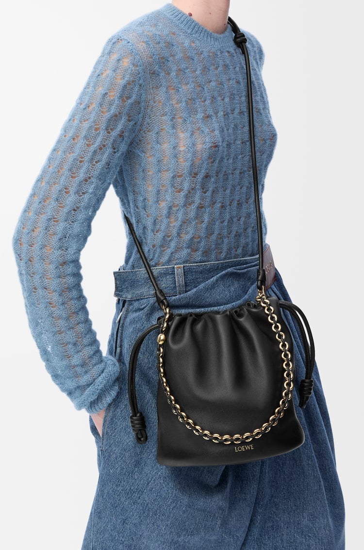 LOEWE Flamenco purse bucket in mellow nappa lambskin Black