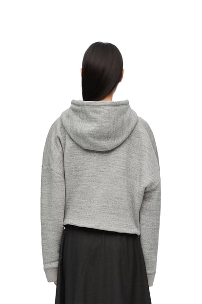 LOEWE Draped hoodie in cotton Light Grey plp_rd