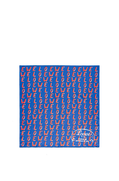 LOEWE LOEWE scarf in silk Blue/Red plp_rd