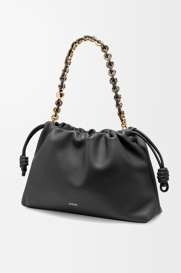 LOEWE 大号柔软纳帕羊皮革 Flamenco Purse 手袋 黑色
