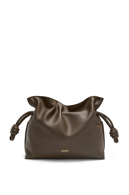 LOEWE ねむ レザー ショルダーバッグ サコッシュ メタリックブラウン 