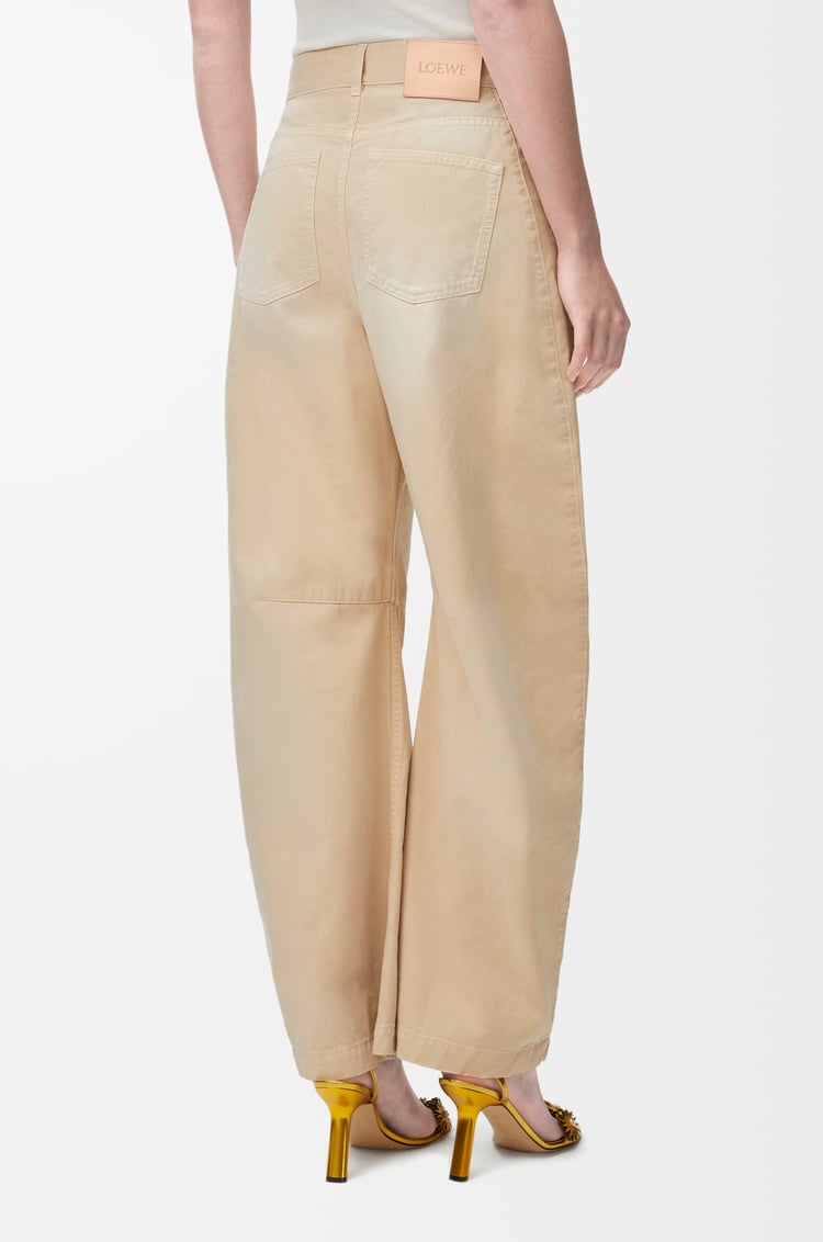 LOEWE Pantalón barrel en algodón Beige Claro