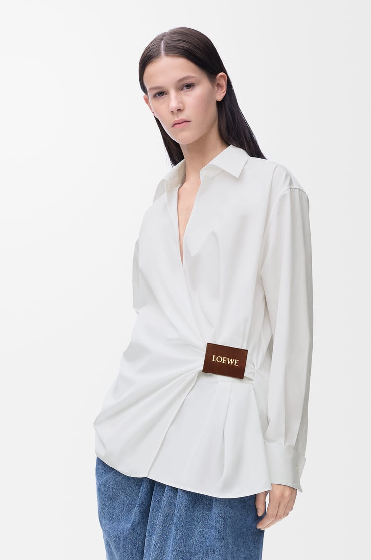 LOEWE Draped shirt in cotton White
