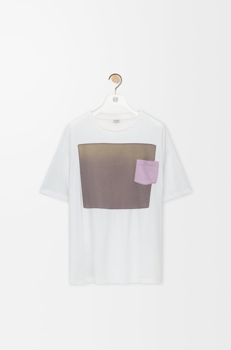 LOEWE T-shirt in cotton White/Grey/Violet