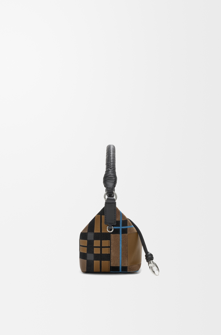 LOEWE Bolso Cala mini con intarsia a cuadros Verde Amarronado/Multicolor
