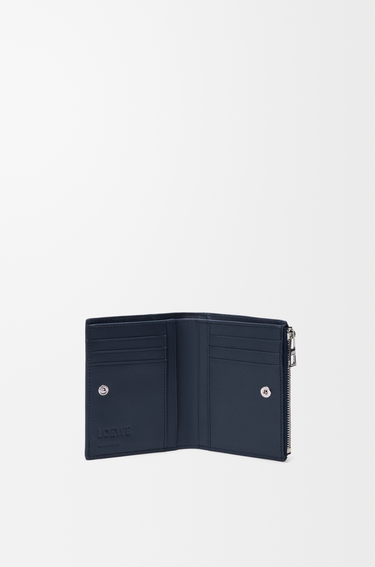 LOEWE 经典牛皮革 Flag 窄版紧凑钱包 深海军蓝/宝蓝色