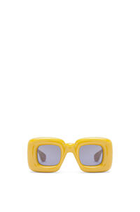 LOEWE Inflated rectangular sunglasses in nylon Yellow