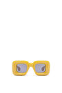 LOEWE Inflated rectangular sunglasses in acetate Yellow