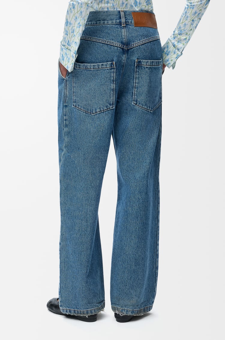 LOEWE Anagram baggy jeans in cotton Jeans Blue