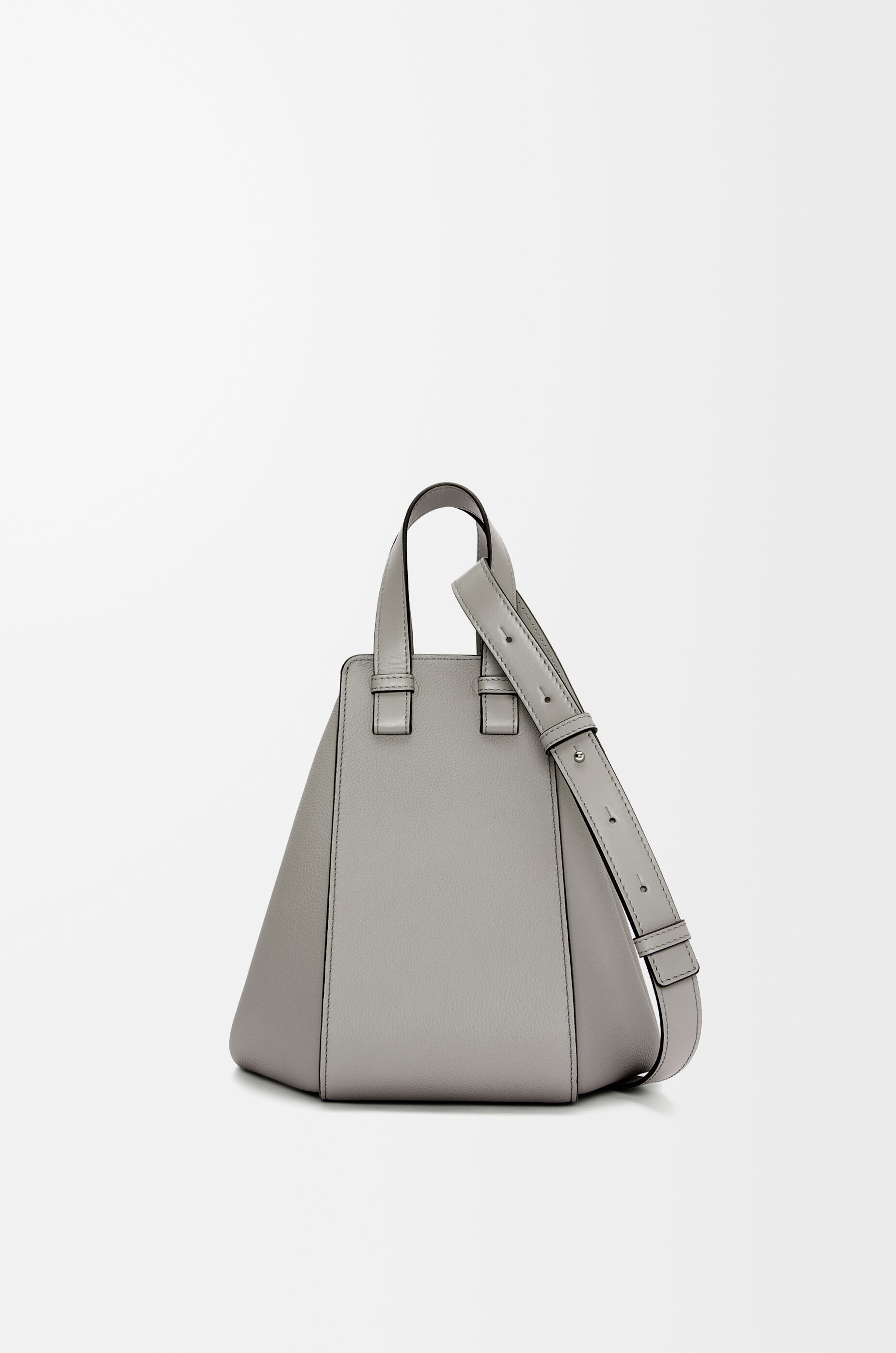 LOEWE 25S HAMMOCK BAG 20 IN CHARCOAL BLUE CALFSKIN SILVER HARDWARE