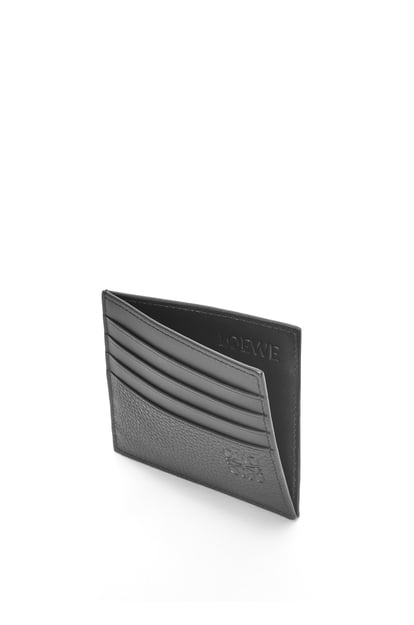 LOEWE Open plain cardholder in soft grained calfskin 黑色 plp_rd