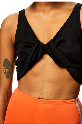 LOEWE Twisted bra top in cotton Black