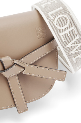 LOEWE Mini Gate Dual bag in soft calfskin and jacquard Sand