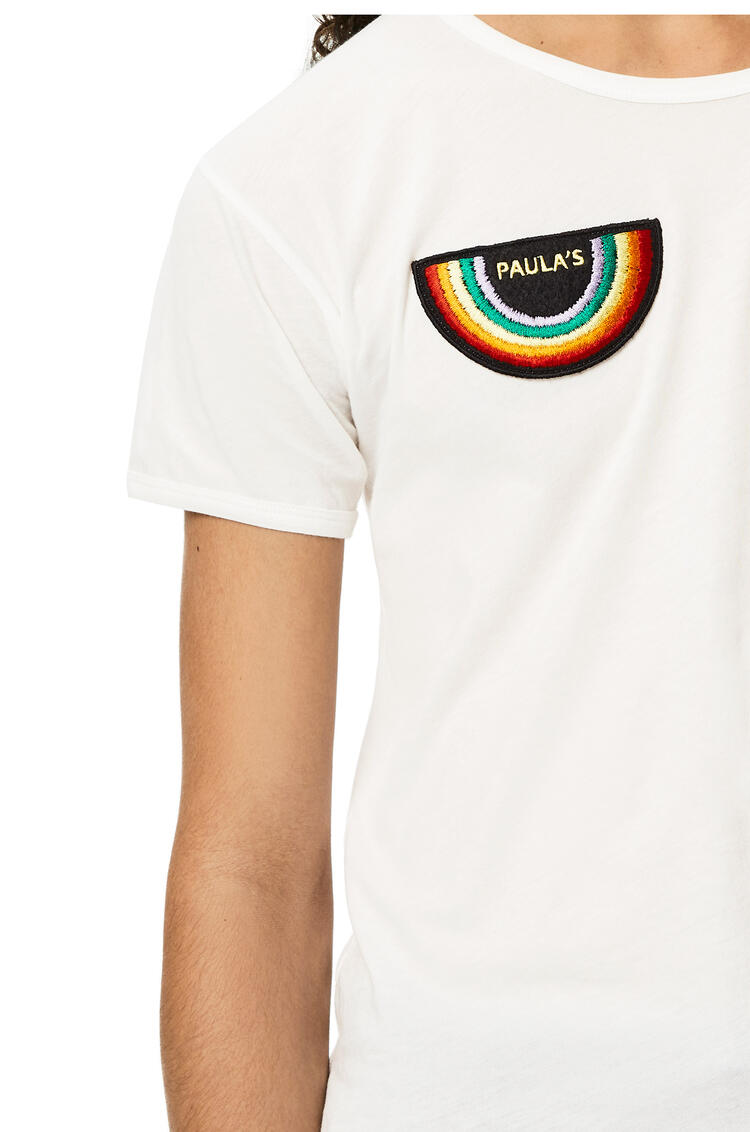 LOEWE Rainbow patch T-shirt in cotton Ecru