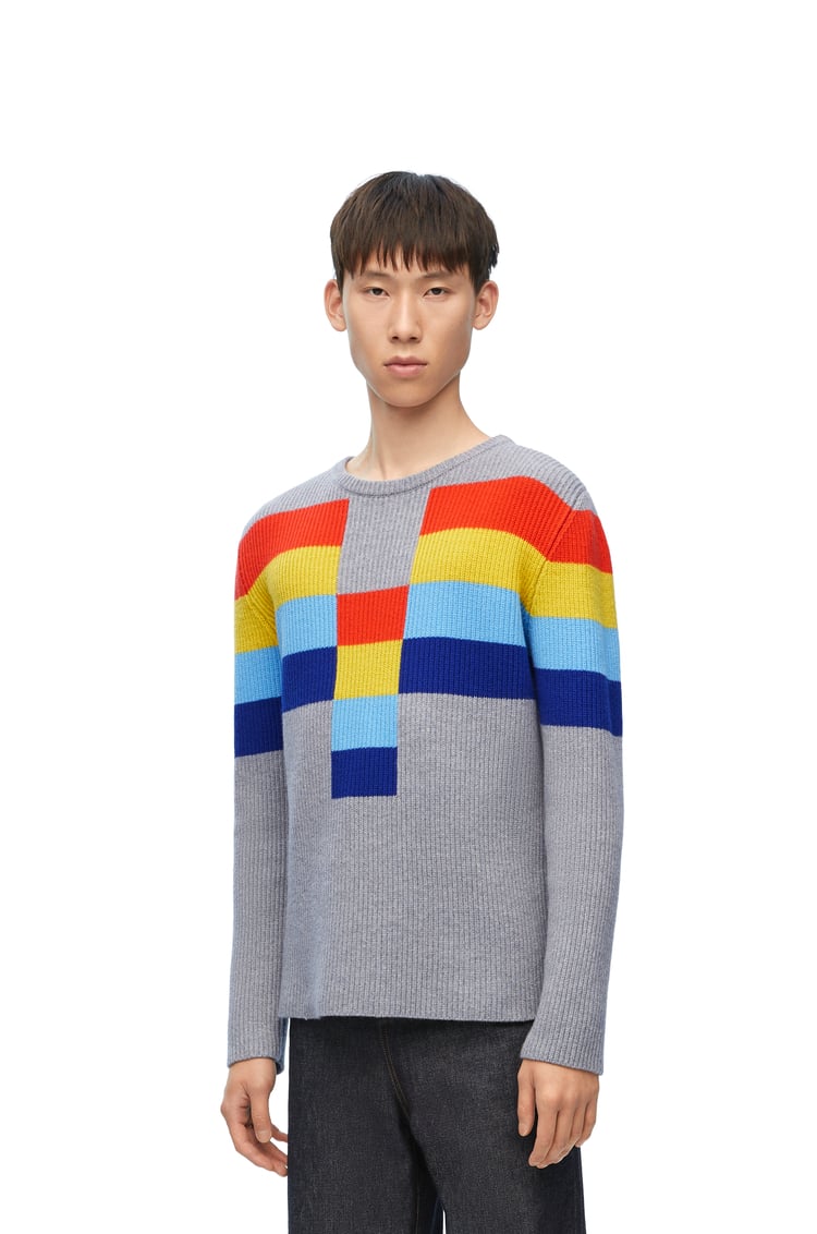 LOEWE Jersey en lana Gris/Multicolor
