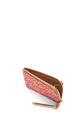 LOEWE Coin cardholder in jacquard and calfskin Red/Warm Desert plp_rd