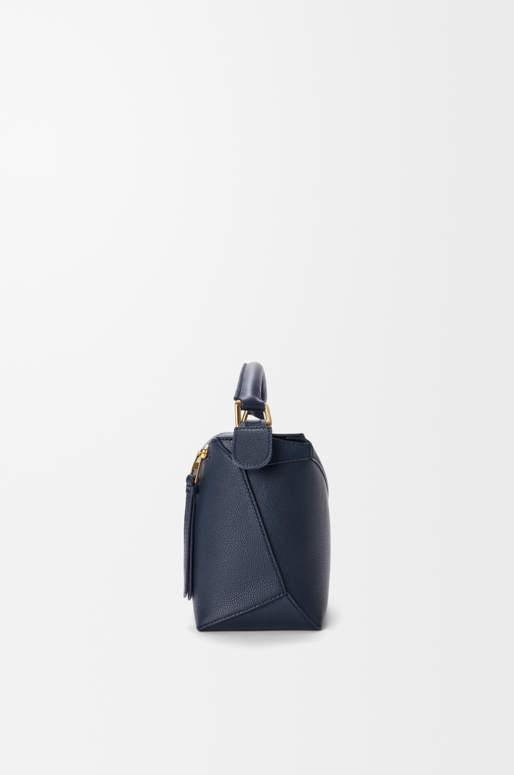 LOEWE Small Puzzle Edge bag in soft grained calfskin Deep Navy