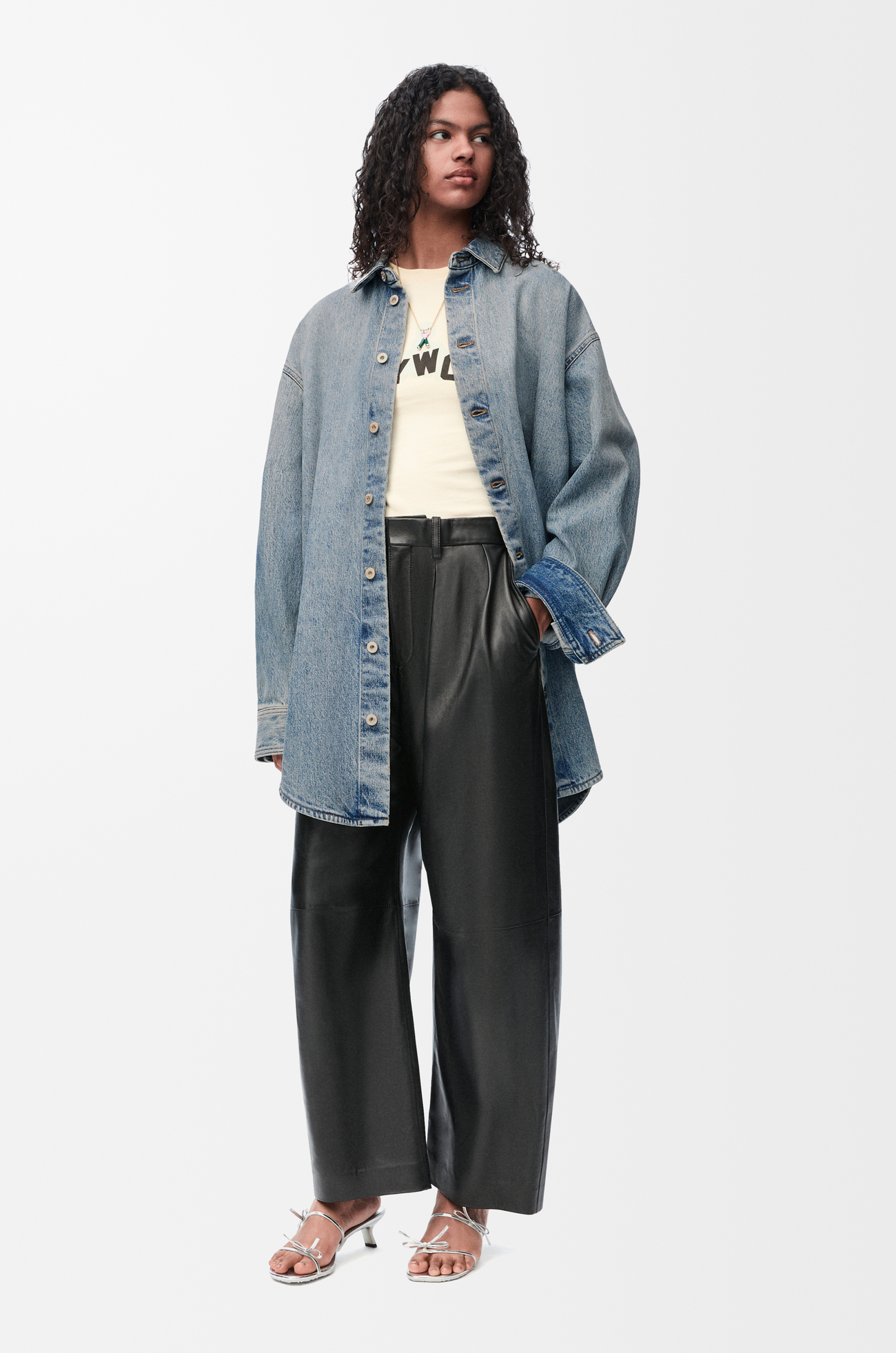 LOEWE 棉質夾克襯衫 水洗丹寧