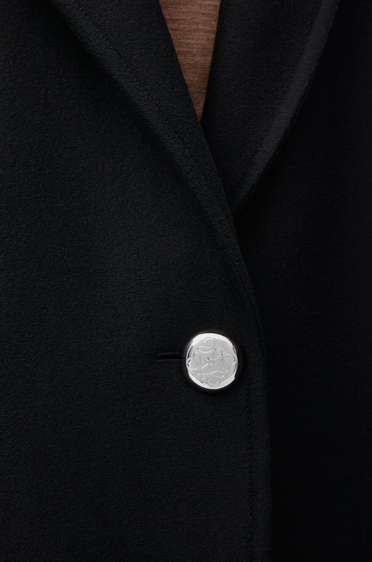LOEWE 羊毛和羊绒 Pebble 大衣 黑色