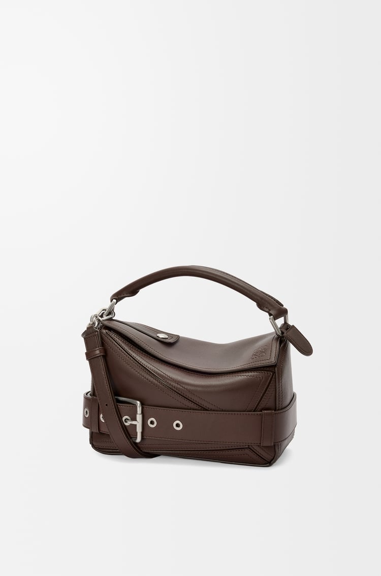 LOEWE パズル バイカー バッグ スモール（シャイニーカーフ） ダークブラウニー