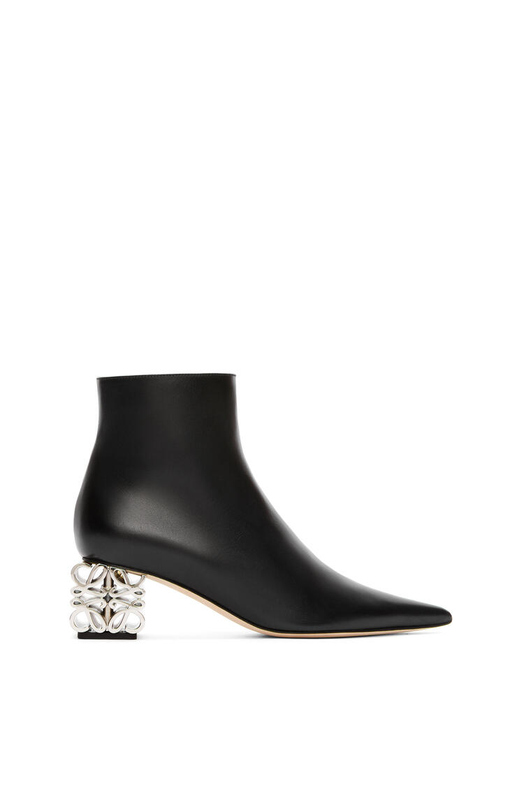 LOEWE Anagram heel boot in calfskin Black/Silver