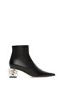 LOEWE Anagram heel boot in calfskin Black/Silver