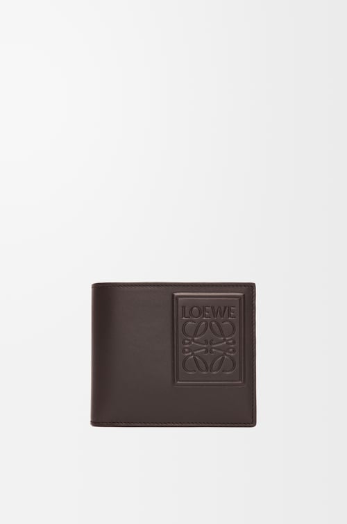 LOEWE Cartera con dos pliegues en piel de ternera Marrón Oscuro plp_rd