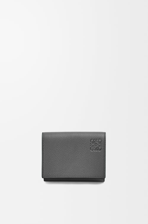 LOEWE Cartera con tres pliegues en piel de ternera Antracita