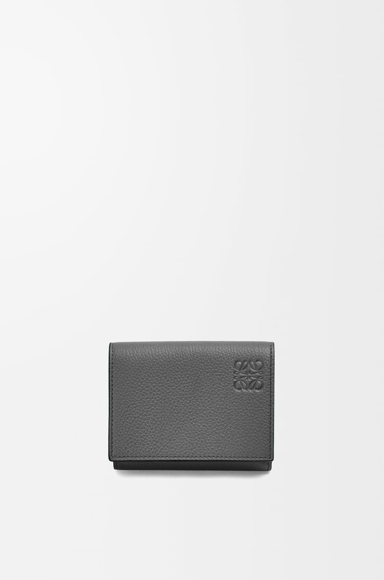 LOEWE Cartera con tres pliegues en piel de ternera Antracita