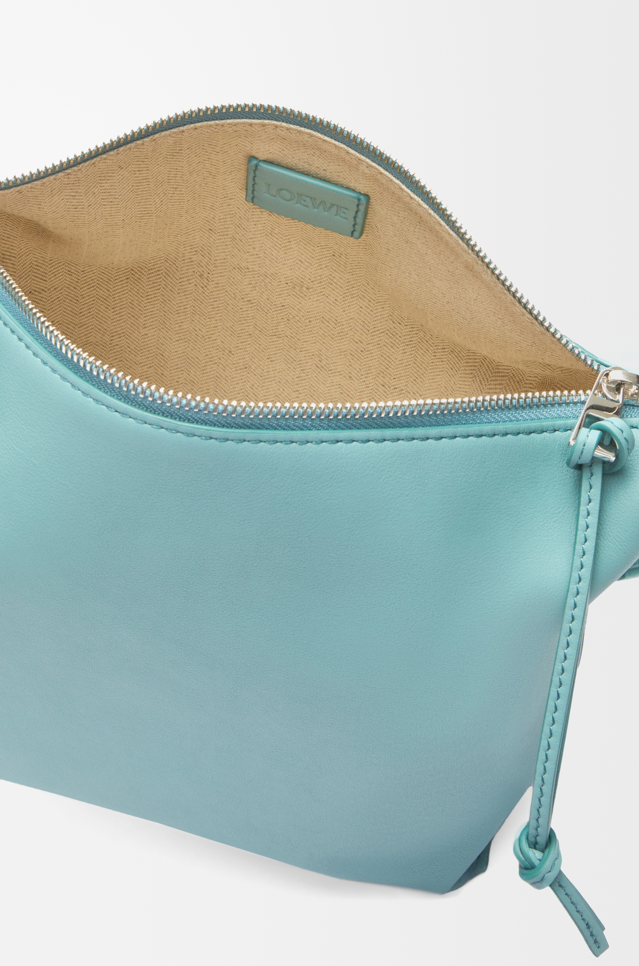 LOEWE Small Cubi crossbody bag in supple smooth calfskin and jacquard Water plp_rd