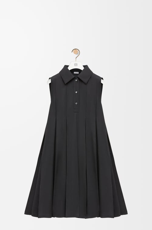 LOEWE Trapeze dress in stretch viscose Black