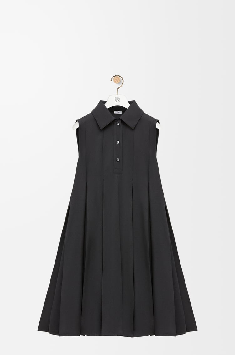 LOEWE Trapeze dress in stretch viscose Black