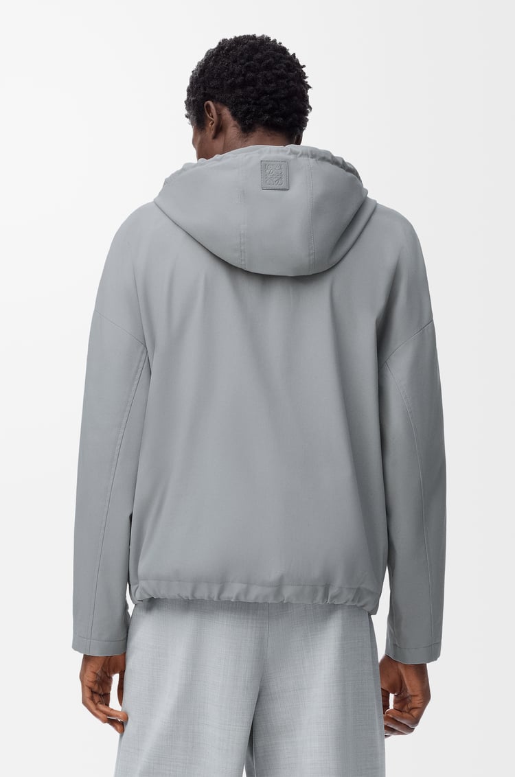 LOEWE Chaqueta con capucha en algodón Gris Claro