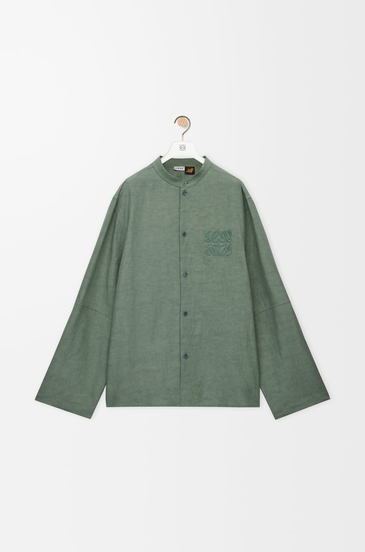 LOEWE Shirt in viscose and linen Sage