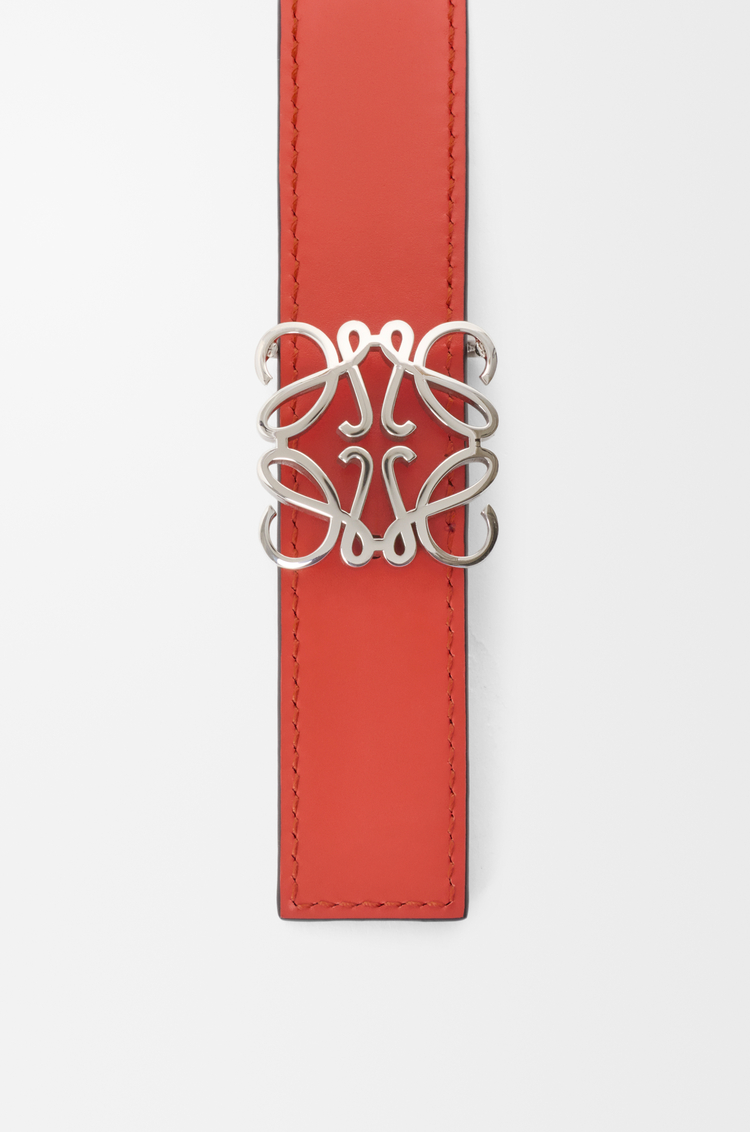 LOEWE Reversible Anagram Bombé belt in smooth calfskin Squirrel/Sunrise Orange