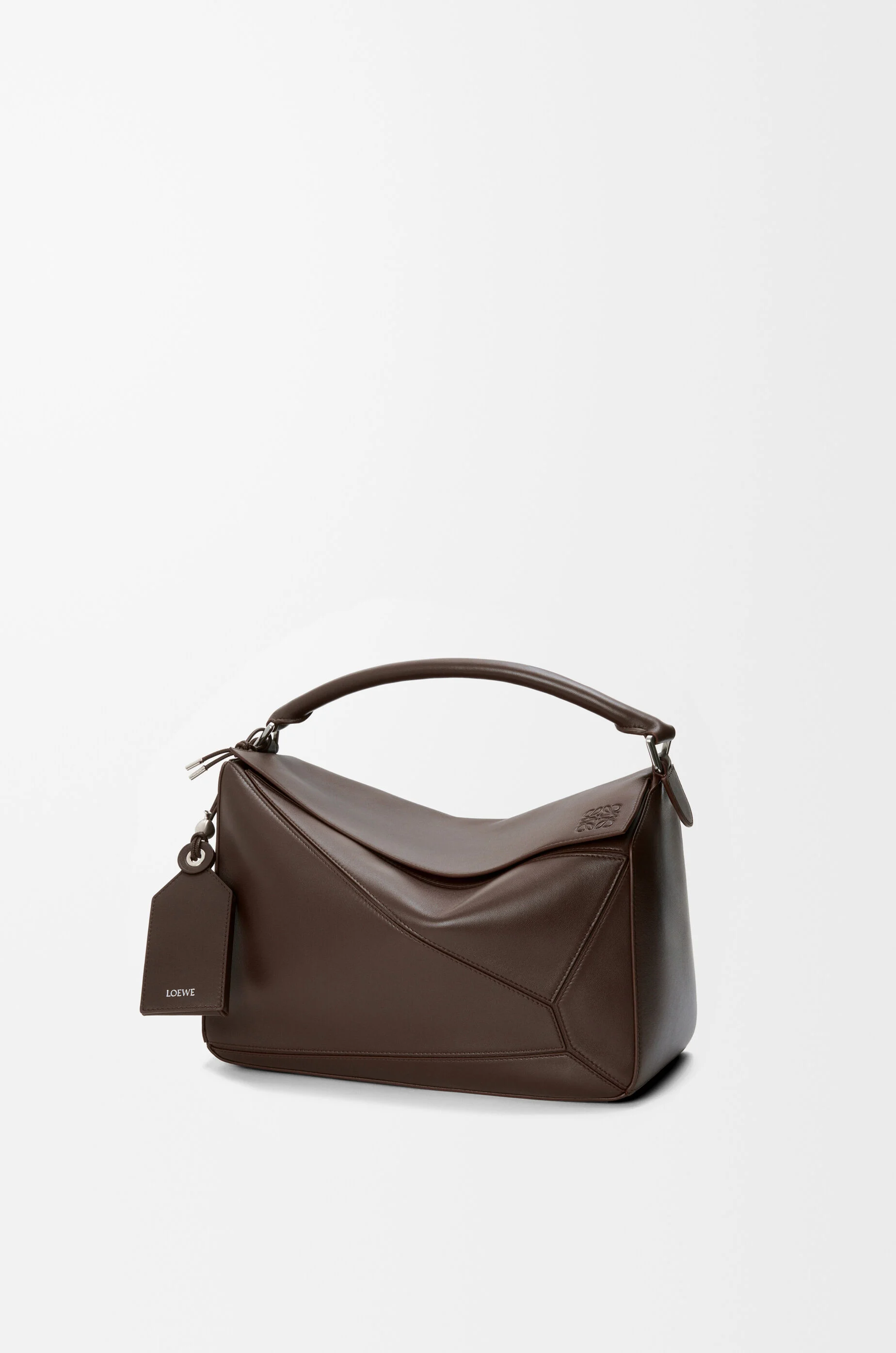 Large Featherlight Puzzle bag in nappa lambskin Brown - LOEWE