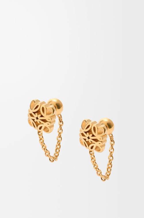 LOEWE Anagram Bombé chain earrings Gold