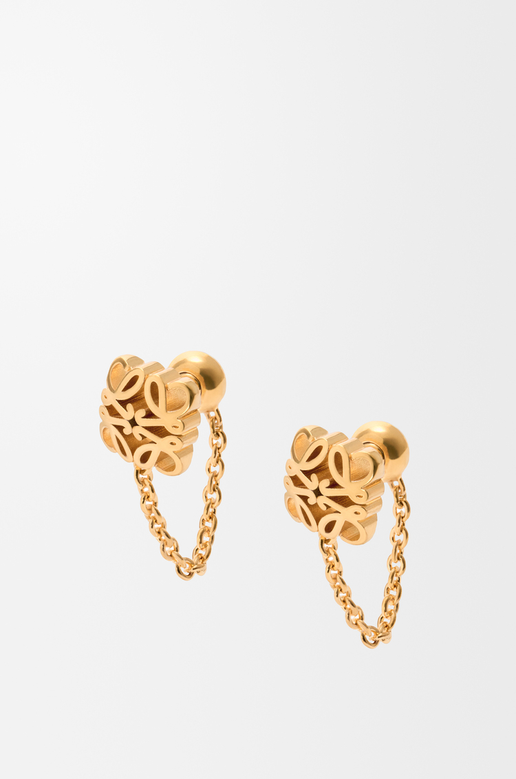 LOEWE Pendientes de cadena Anagram Bombé Dorado