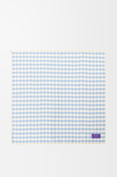 LOEWE Pañuelo en seda Azul Claro/Amarillo
