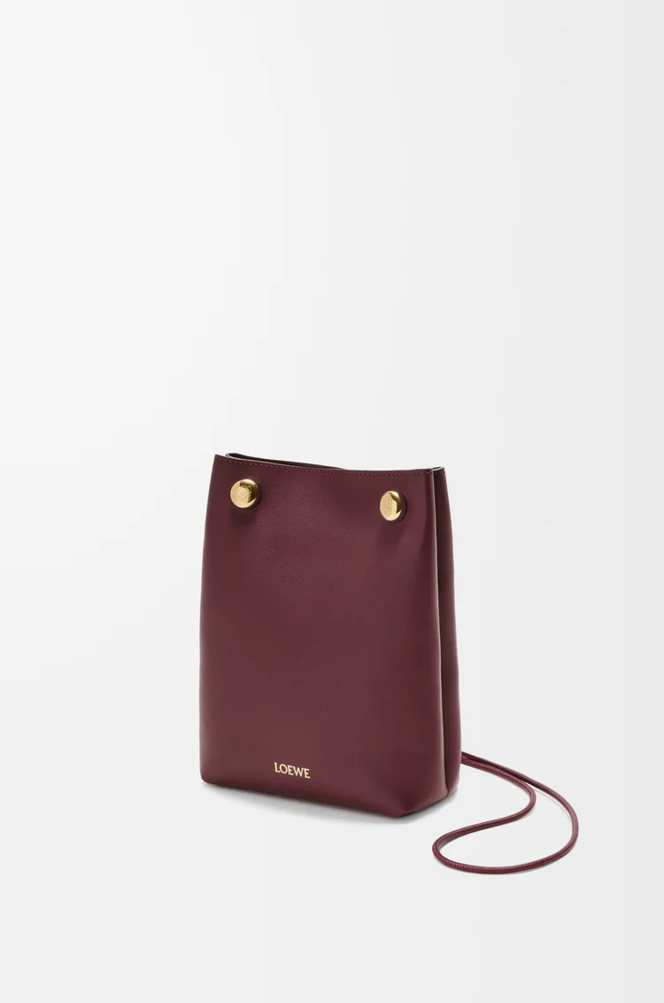 LOEWE Pebble pouch in smooth calfskin Dark Burgundy