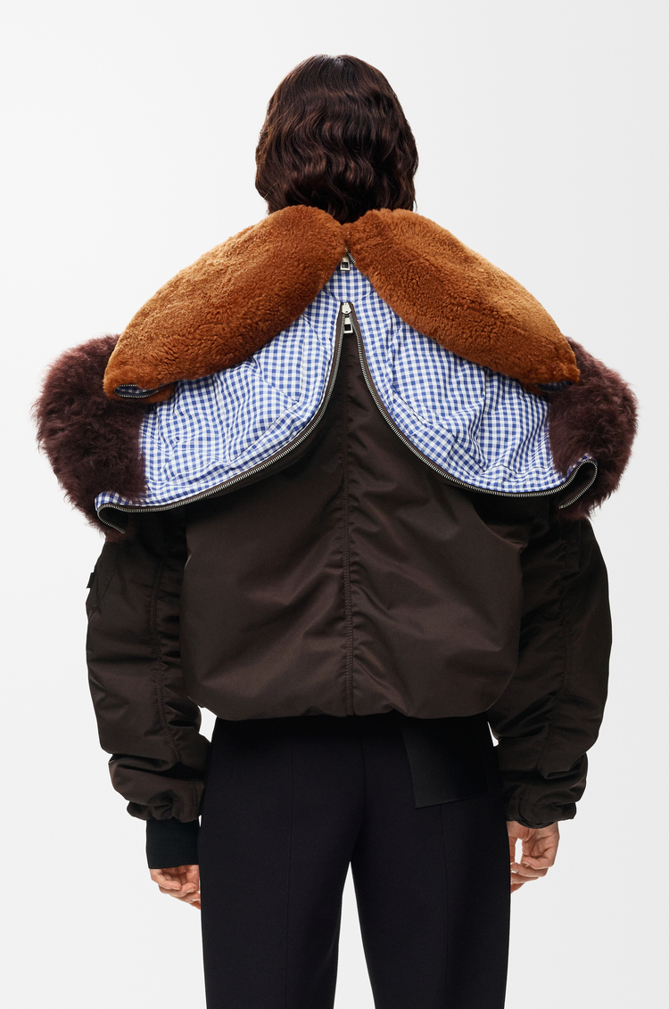 LOEWE Chaqueta bomber en tejido técnico Marrón