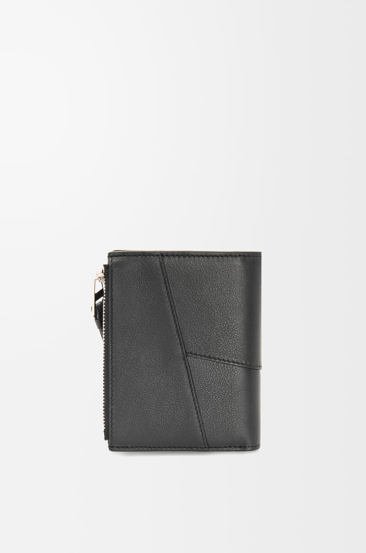 LOEWE Puzzle slim compact wallet in classic calfskin Black